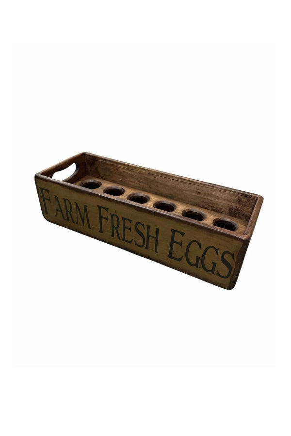 Wooden Vintage Egg Tray - 12 Egg - Magpie Style