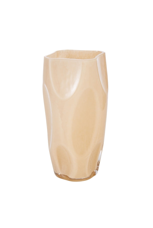 Caryna Milky Glass Vase - Beige - Magpie Style