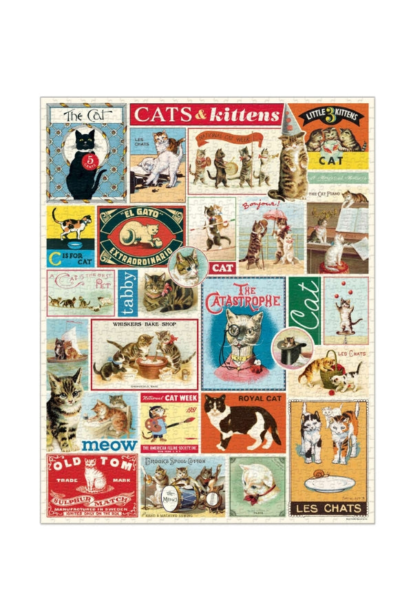 Cats & Kittens 1000 Piece Vintage Puzzle - Magpie Style