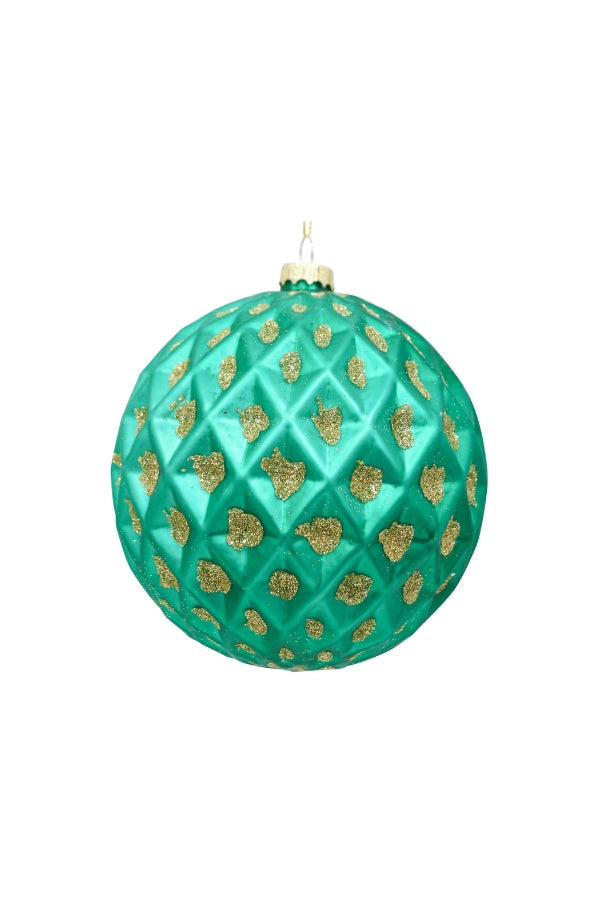 Jade / Gold Large Glass Bauble - Magpie Style