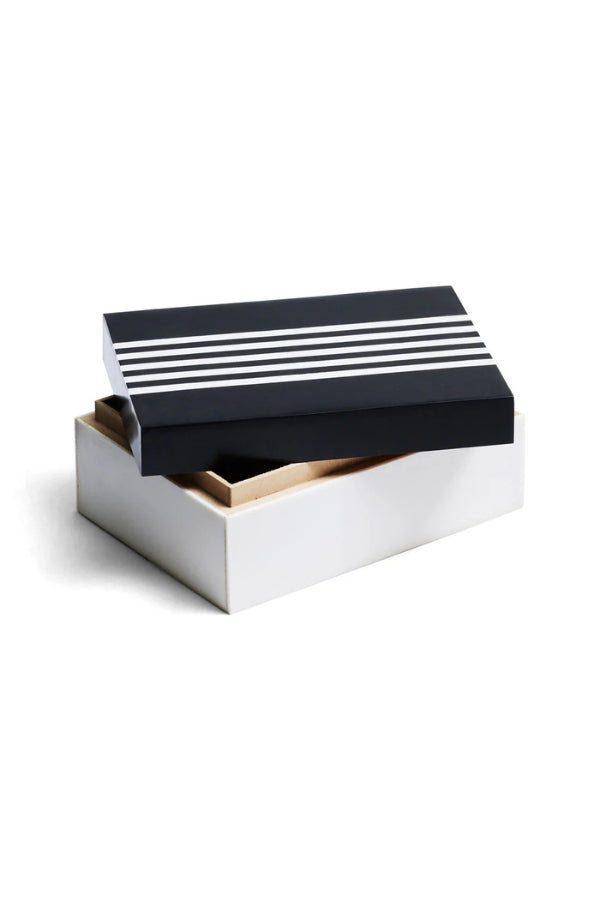Zurizok Box Rectangle - White & Black - Paula Ryan