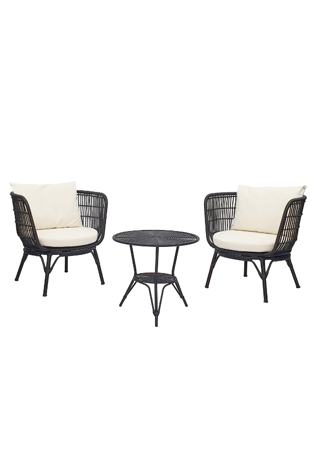 Clifton Outdoor 3 Piece Setting - Black - Magpie Style