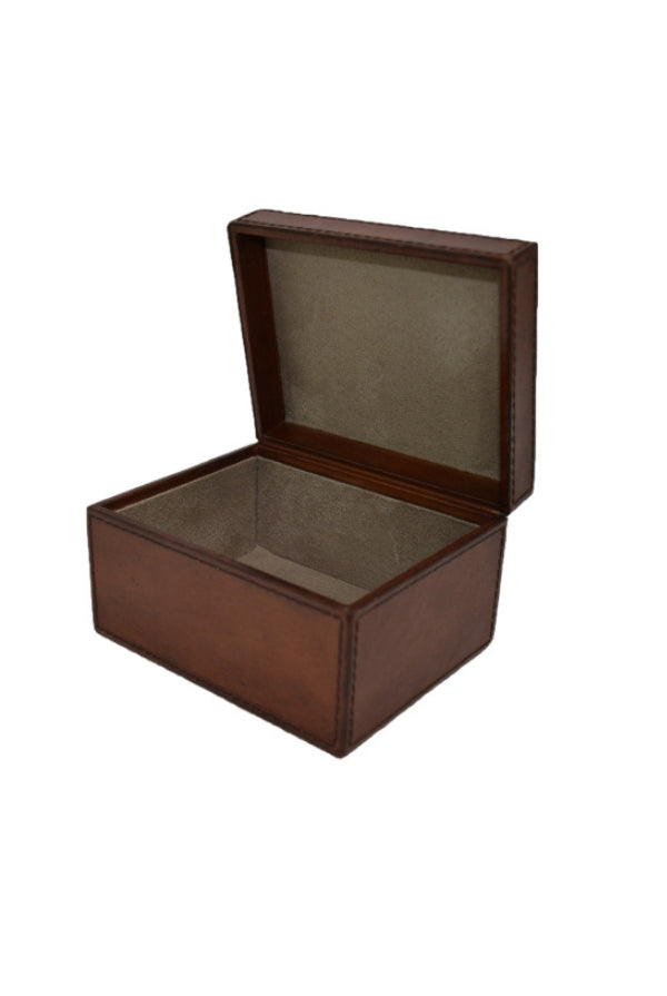 Medium Leather Pin Box - Tan - Magpie Style