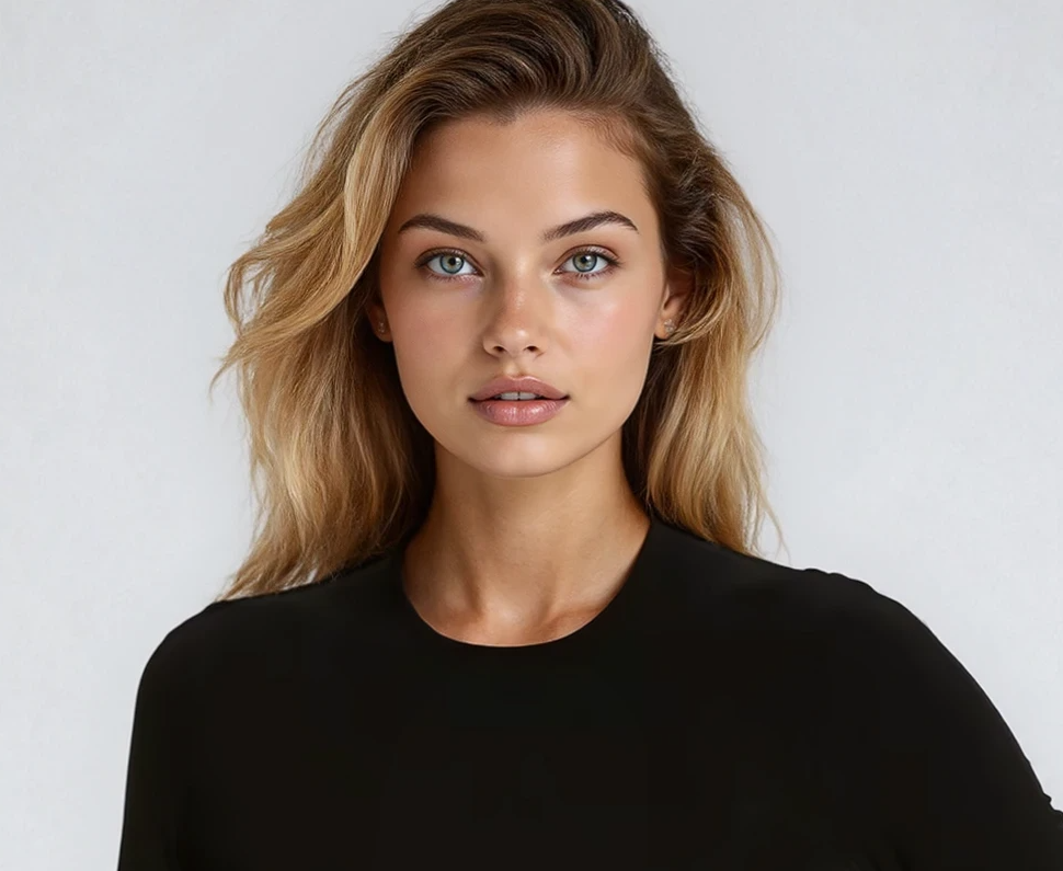 PAULA RYAN Slim Fit Long Sleeve Crew Neck Top - Ecovero Black - Paula Ryan