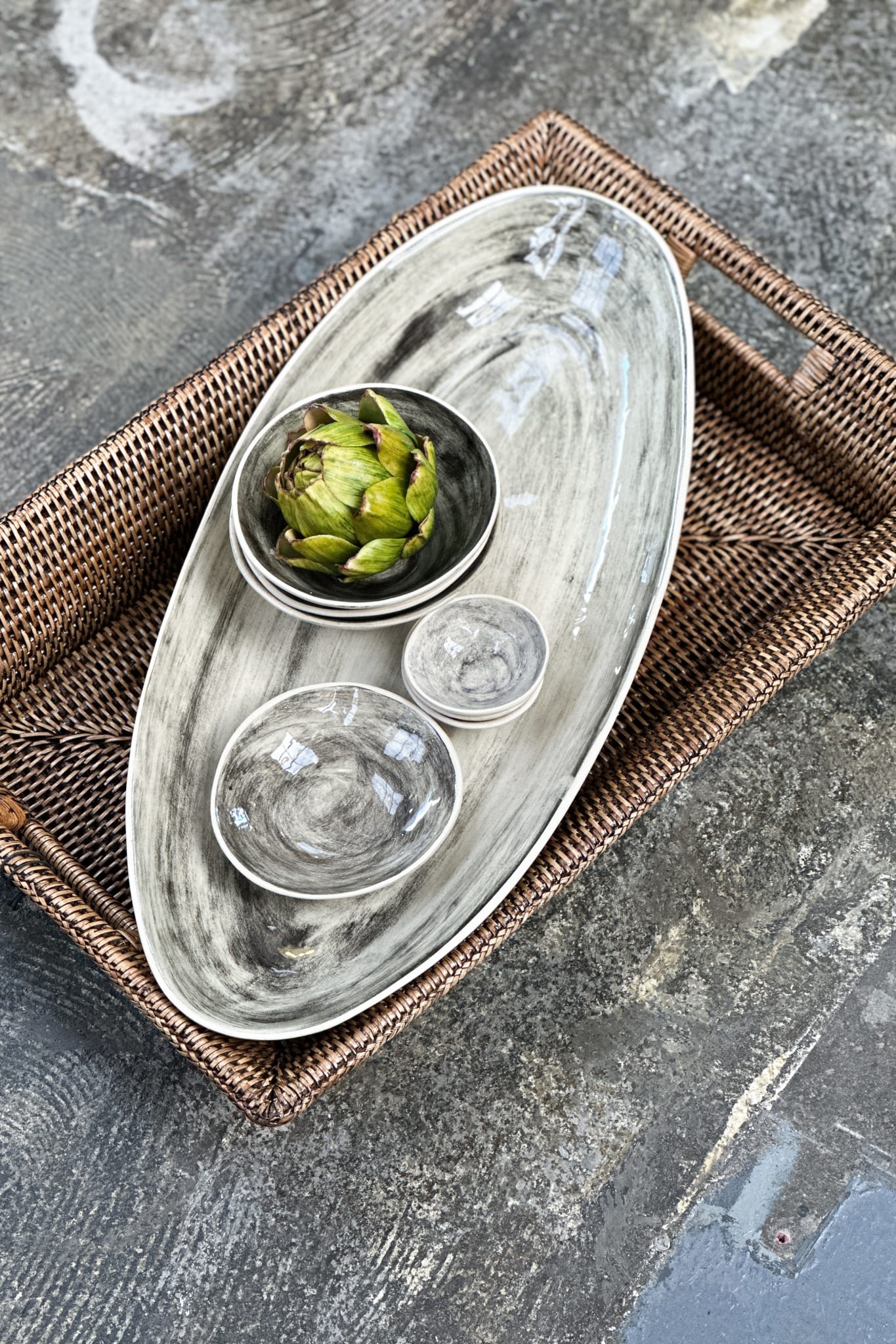 WONKI WARE Bamboo Platter Extra Large - Beach Sand - Magpie Style