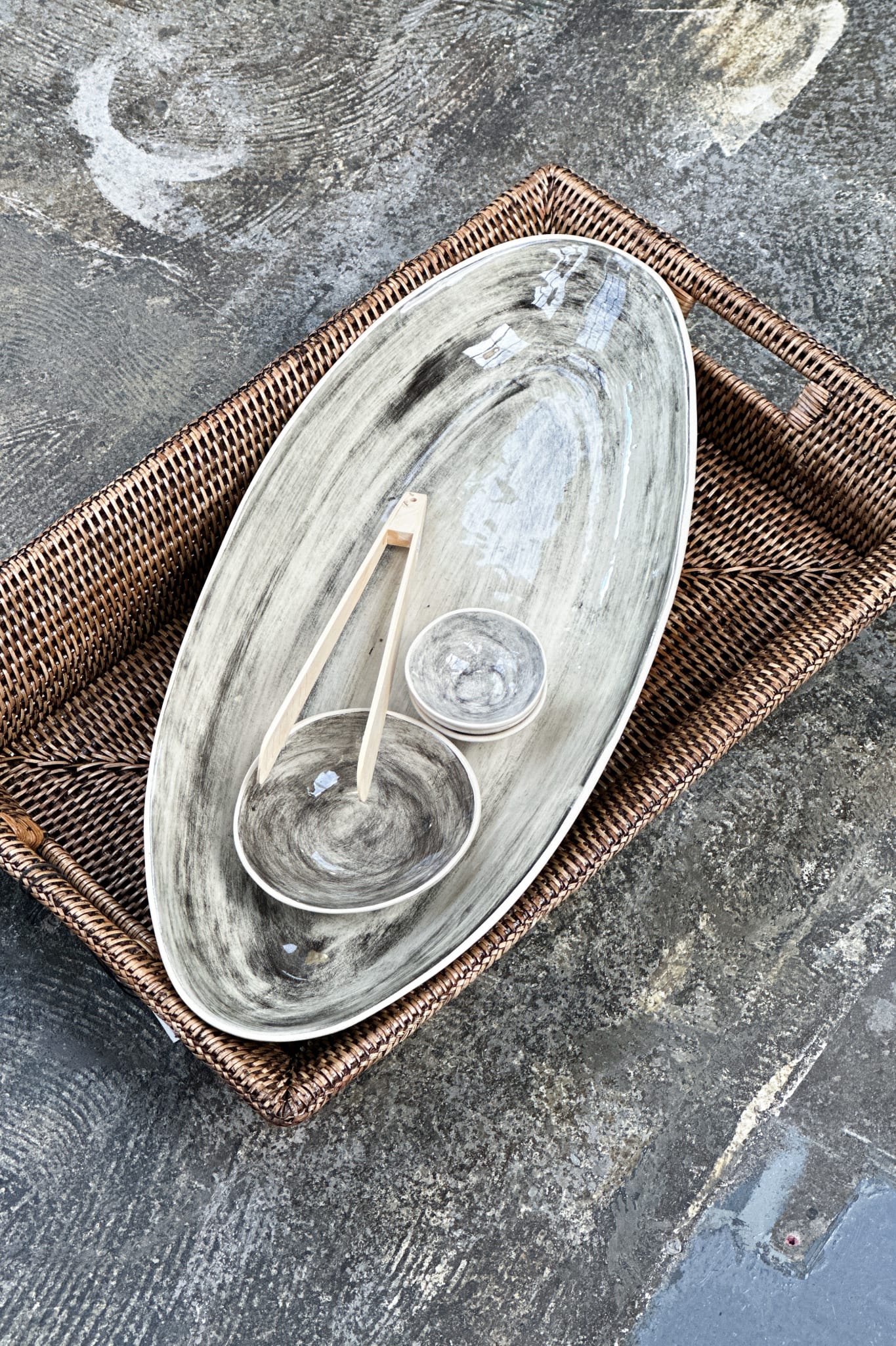 WONKI WARE Bamboo Platter Extra Large - Beach Sand - Magpie Style