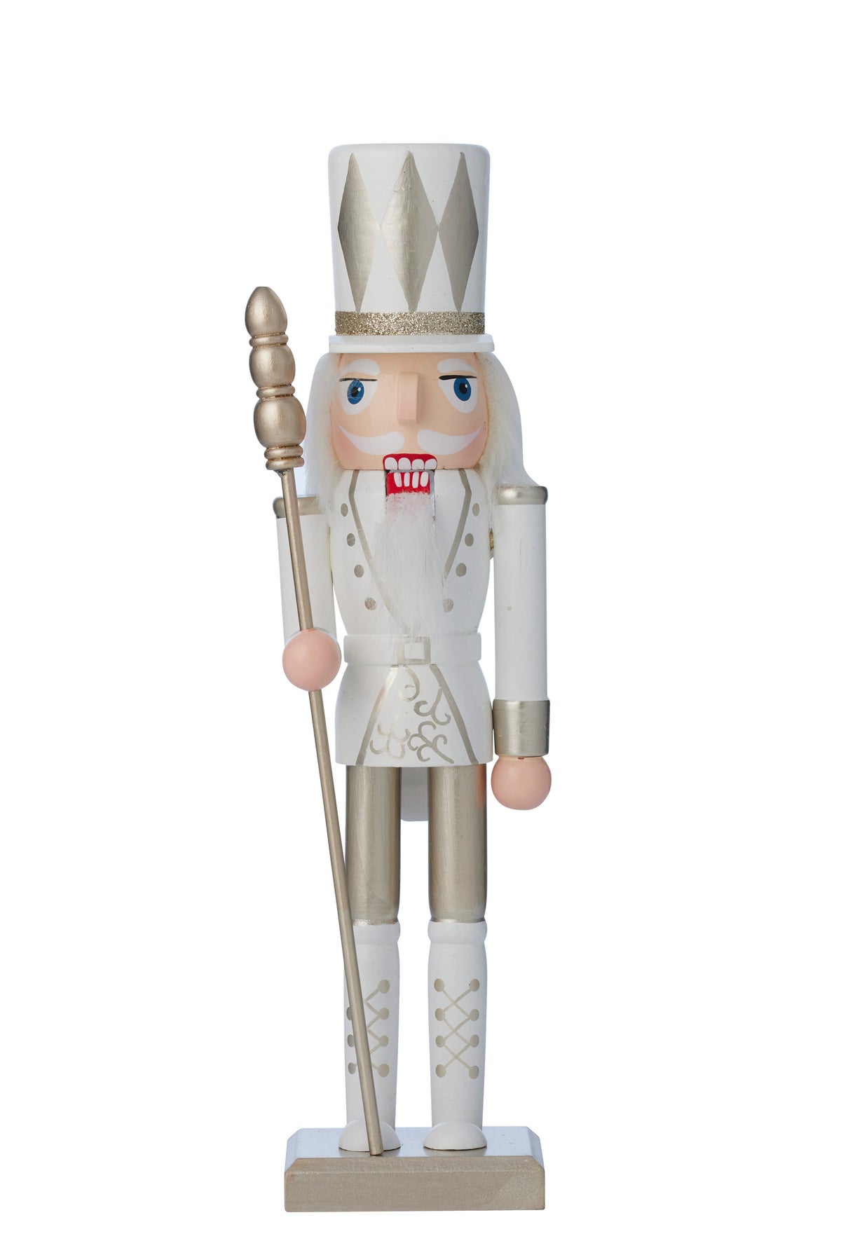 Nutcracker with Baton - Gold & Pink, 30cm