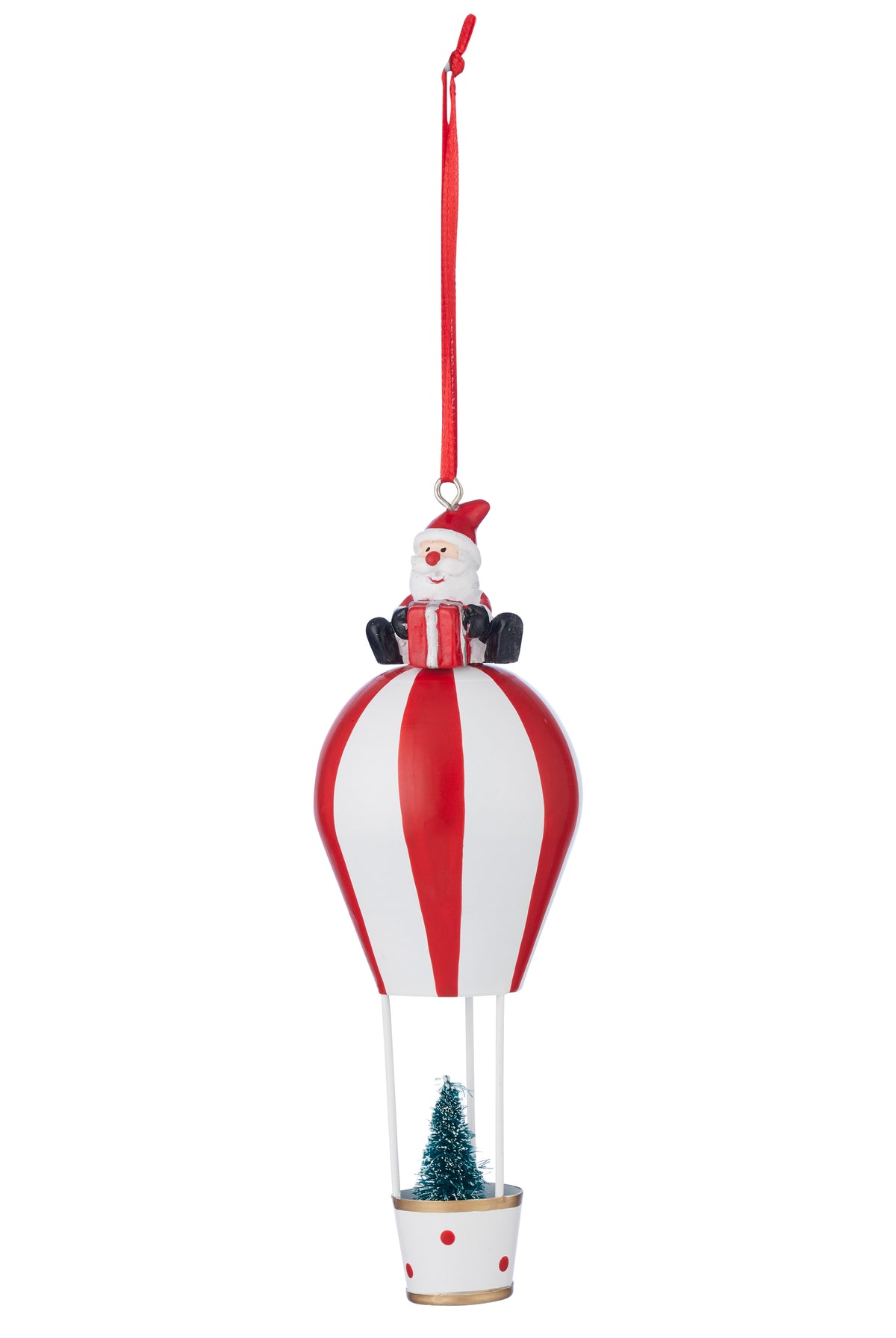 Balloon with Tree Hanging Decoration - Red & White