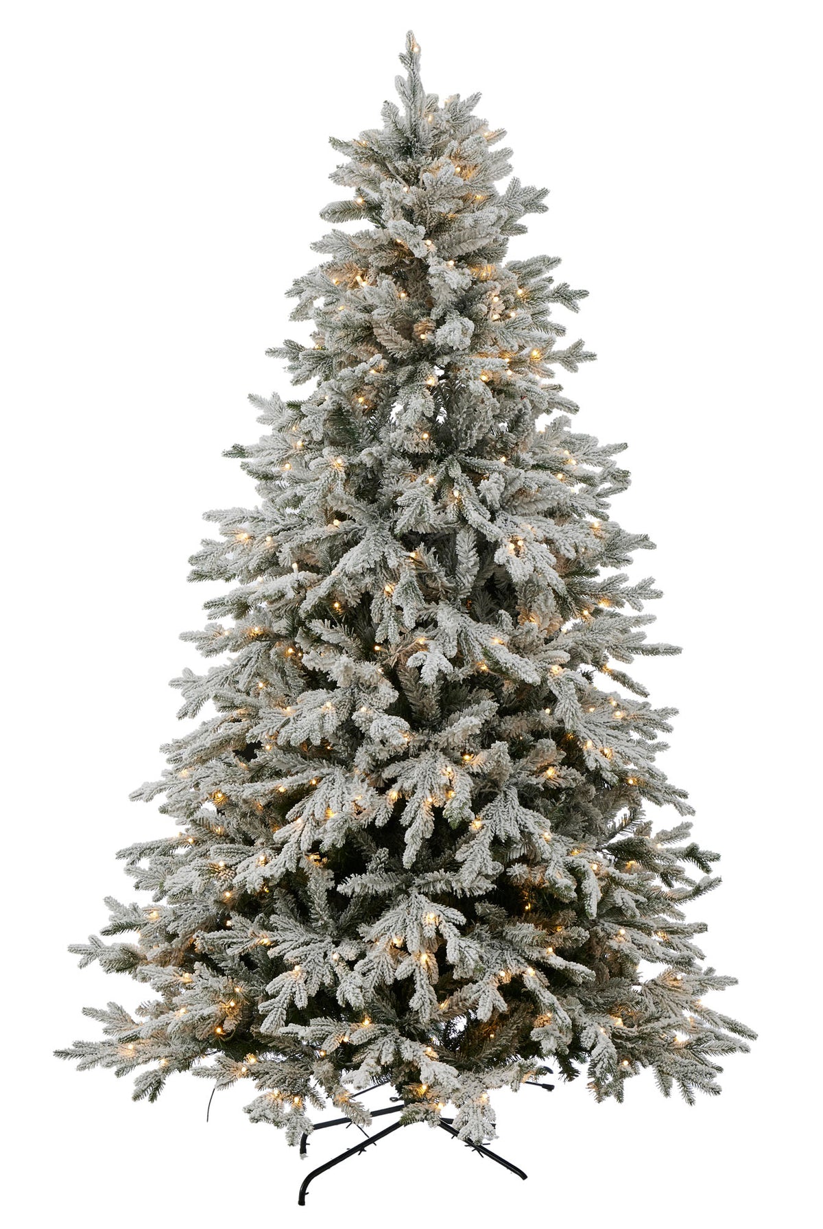 Snow-Finish Christmas Tree with LED Tips - 210cm