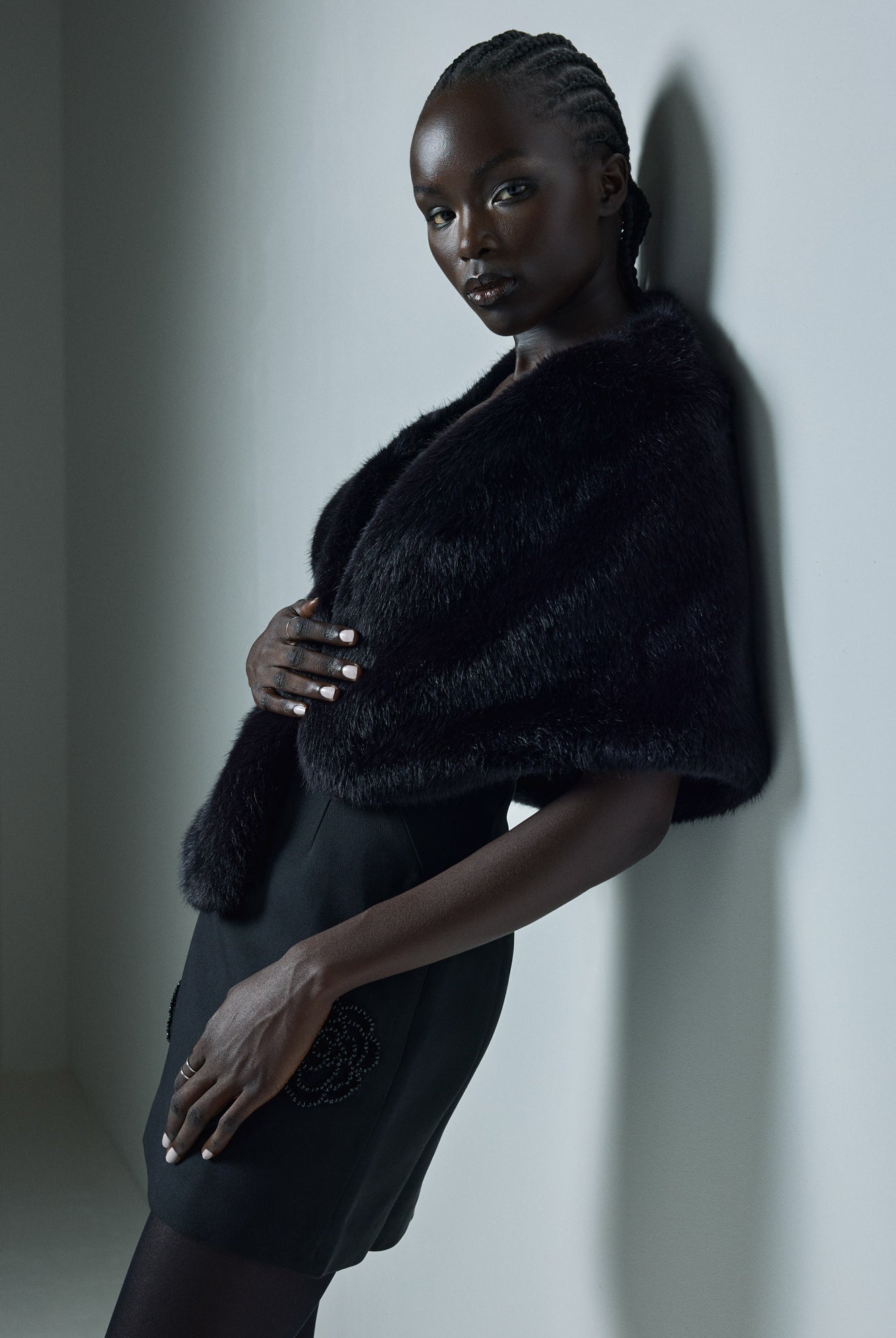UNREAL FUR Yasmine Wrap - Black - Magpie Style