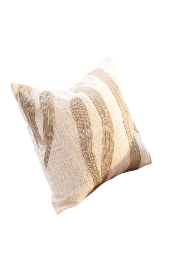 Large Zanth Cushion - Ivory/Natural - 60cm - Magpie Style