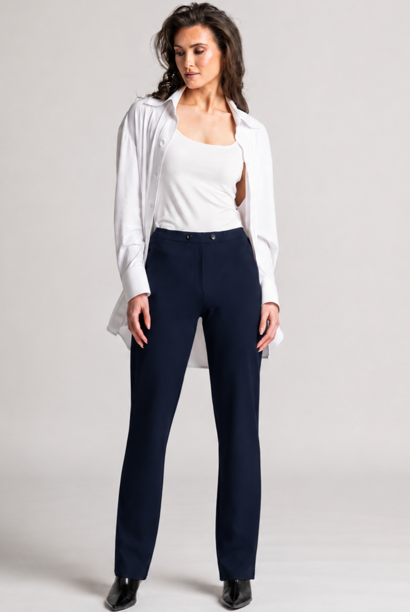 PAULA RYAN Tailored Pant - Roma Navy - Paula Ryan
