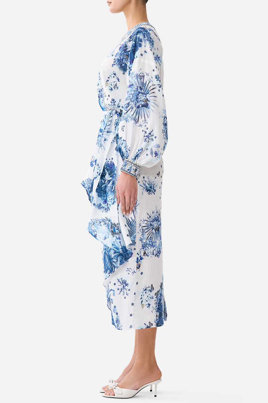 CAMILLA Wrap Midi Dress - The Porcelain Parlour - view 4