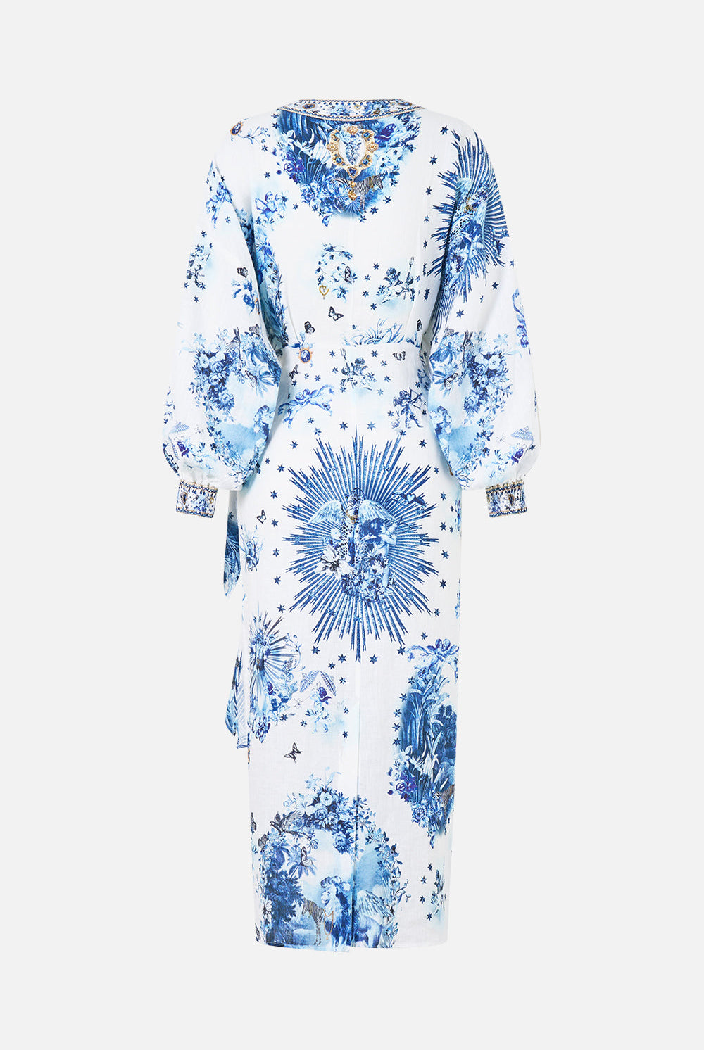 CAMILLA Wrap Midi Dress - The Porcelain Parlour - view 6