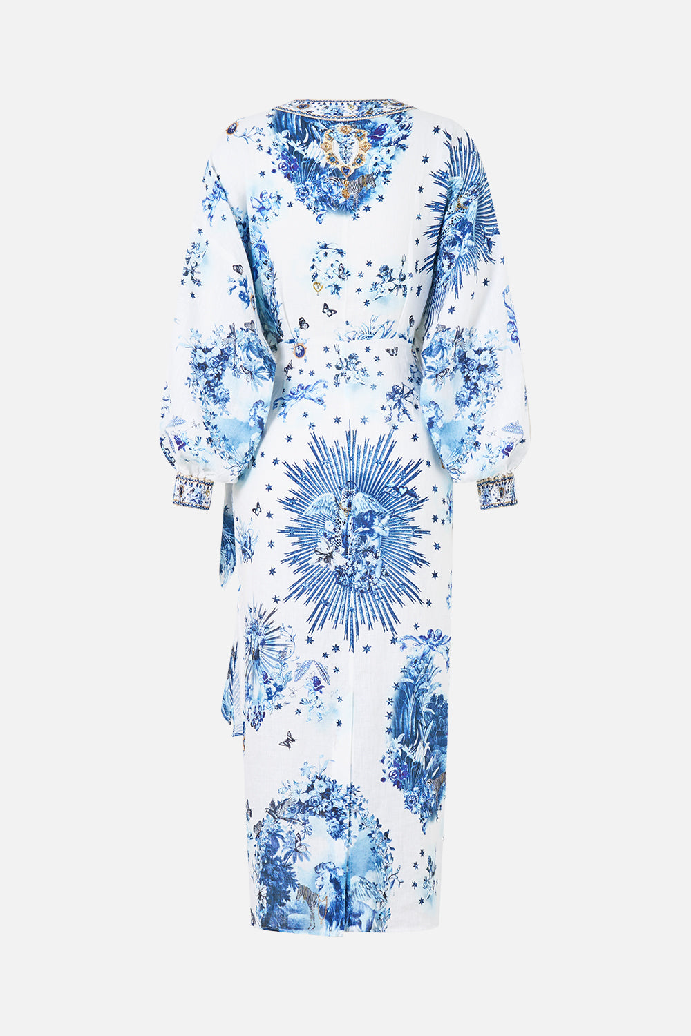 CAMILLA Wrap Midi Dress - The Porcelain Parlour - view 6