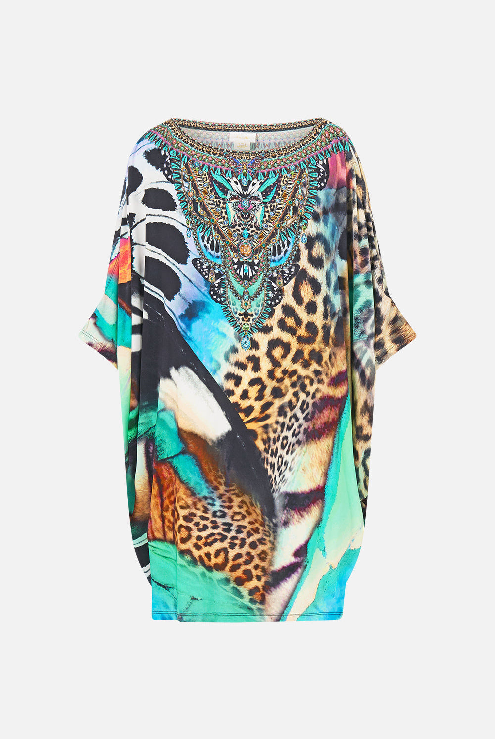 CAMILLA Bat Sleeve Kaftan with Cold Shoulder - Butterfly Bohemia - view 3
