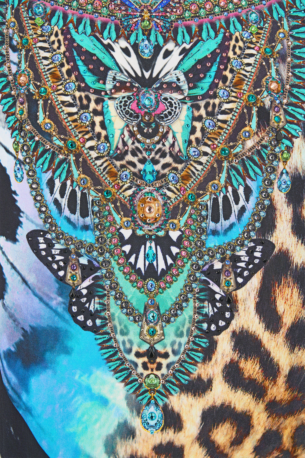 CAMILLA Bat Sleeve Kaftan with Cold Shoulder - Butterfly Bohemia - view 7