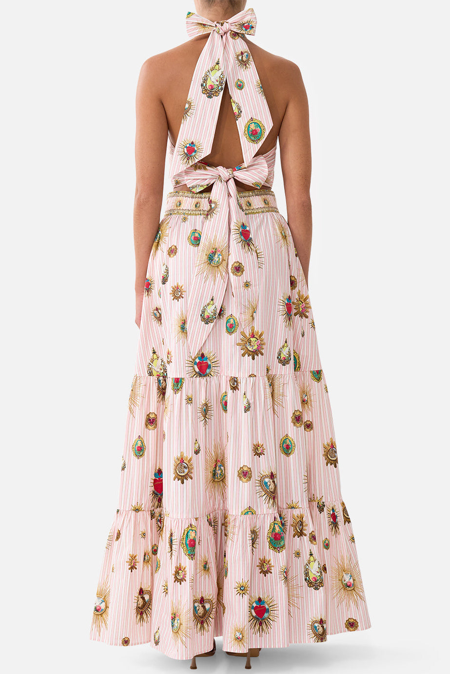 CAMILLA High Waisted Tiered Skirt - Painted Prayers - view 2