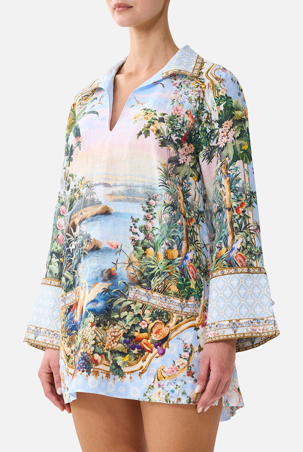 CAMILLA Long Sleeve Tunic Dress - Sisi Society - view 5