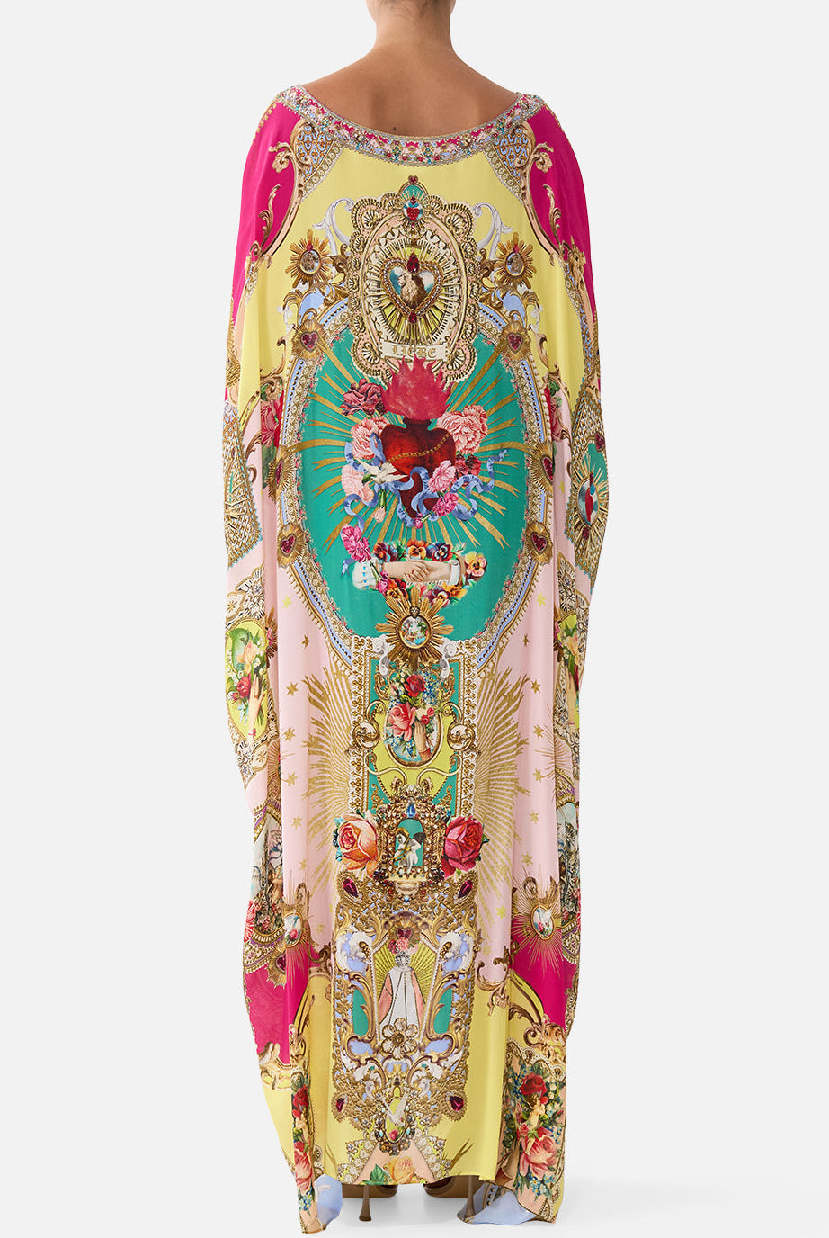 CAMILLA Round Neck Kaftan - Painted Prayers - view 2