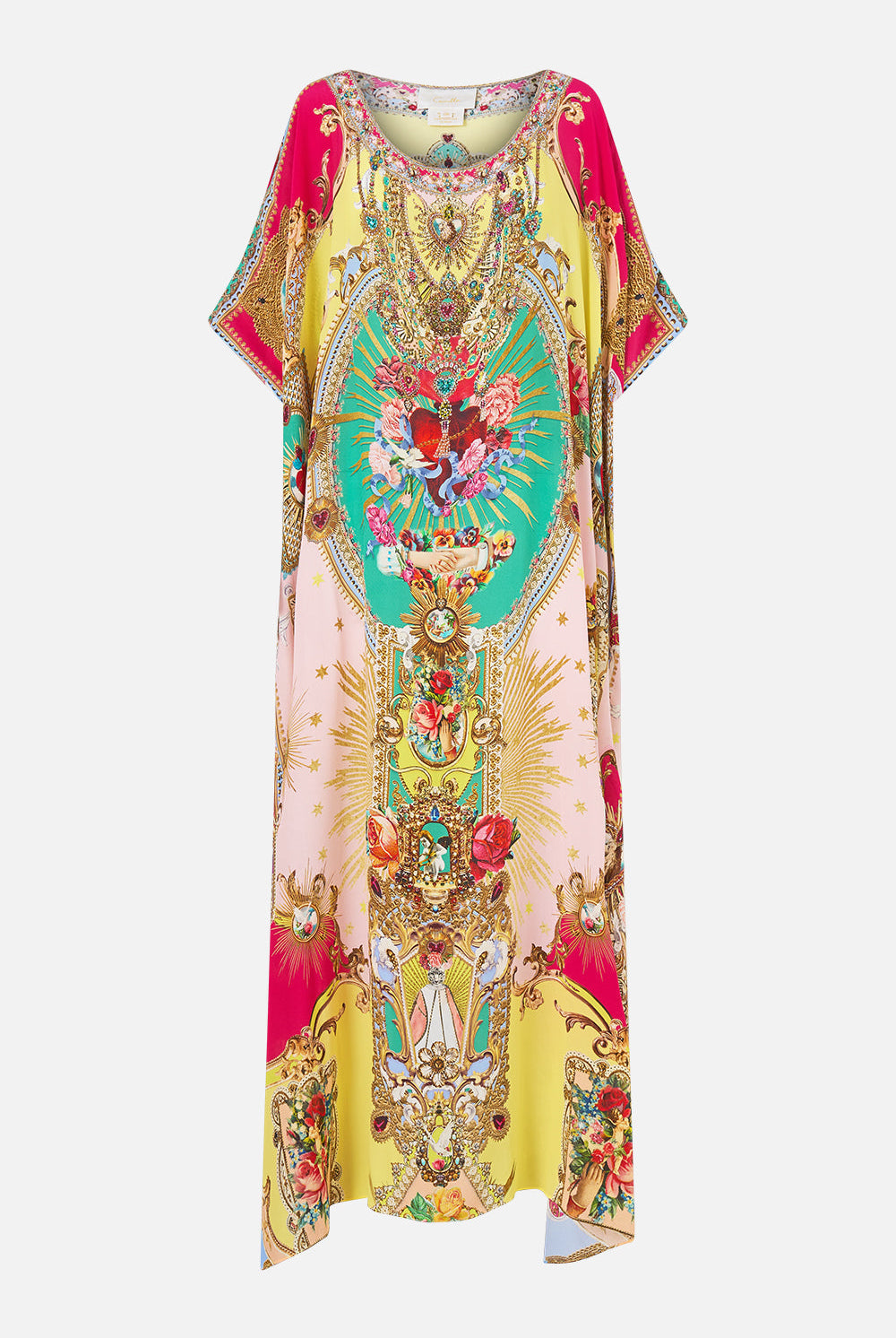 CAMILLA Round Neck Kaftan - Painted Prayers - view 3
