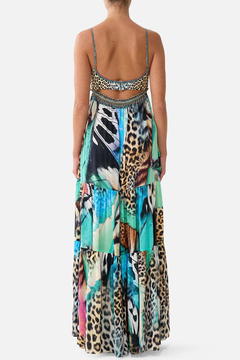 CAMILLA Long Dress with Jersey Bodice - Butterfly Bohemia - view 2
