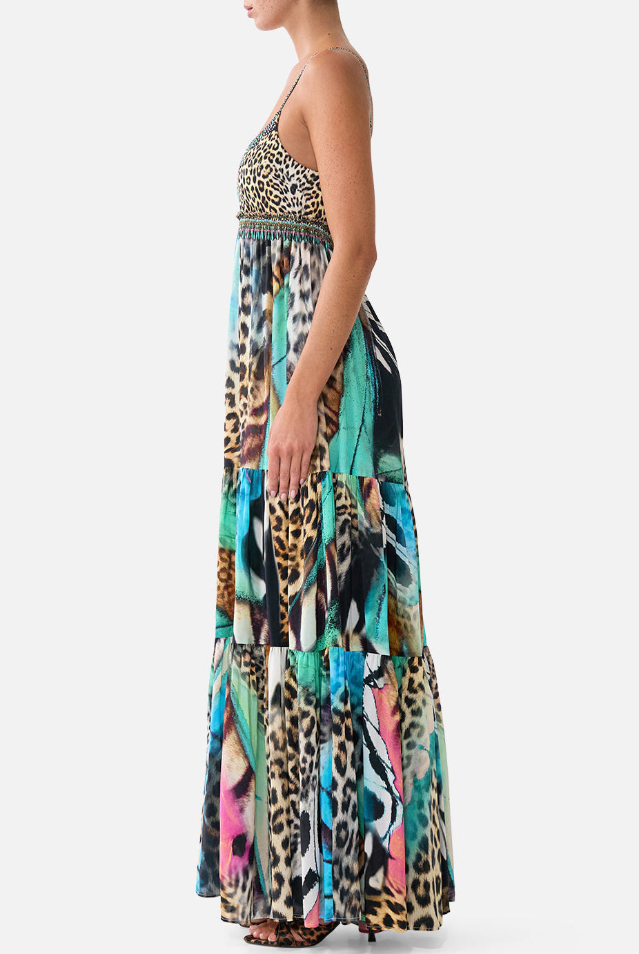 CAMILLA Long Dress with Jersey Bodice - Butterfly Bohemia - view 4