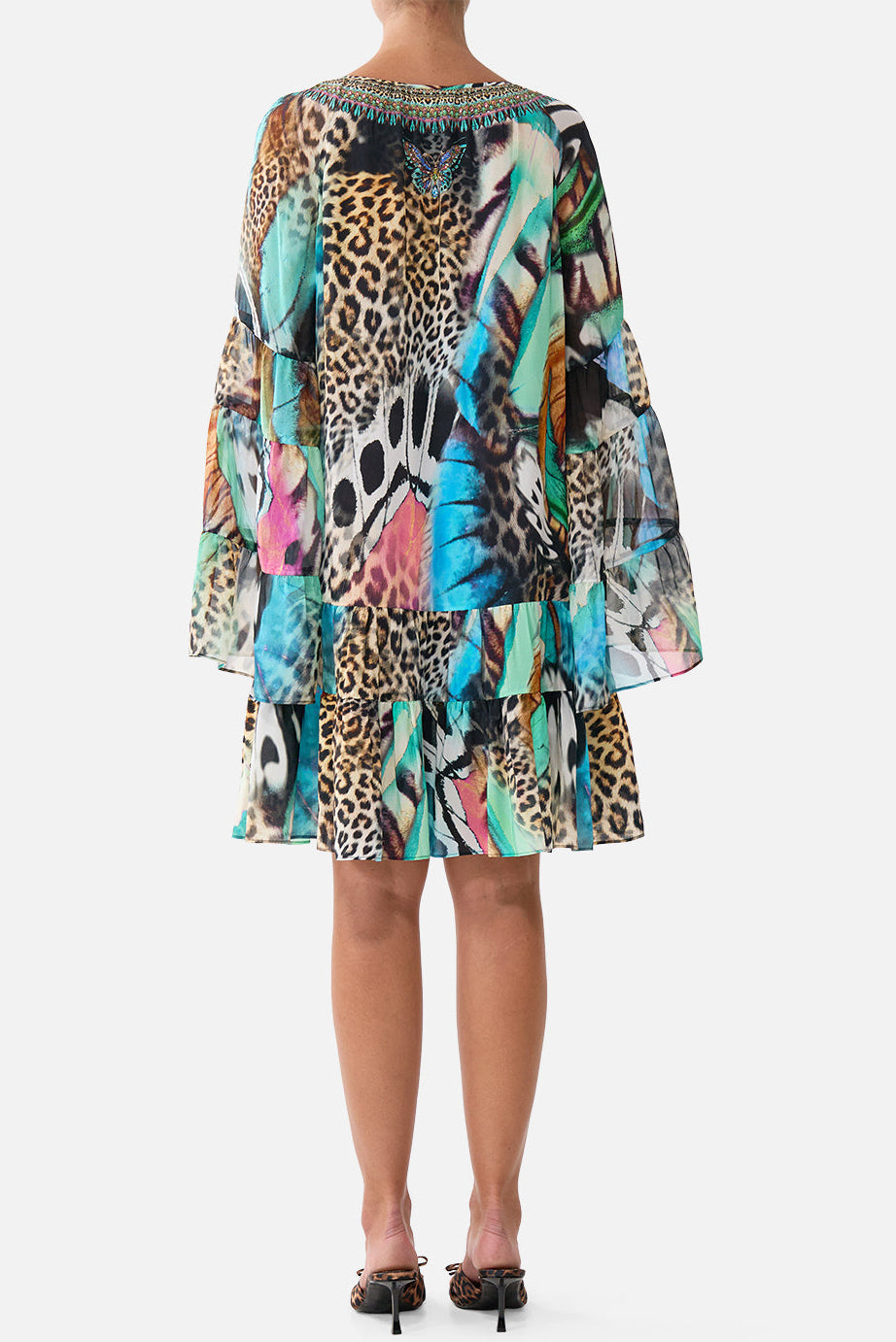 CAMILLA A-Line Gathered Panel Dress - Butterfly Bohemia - view 2