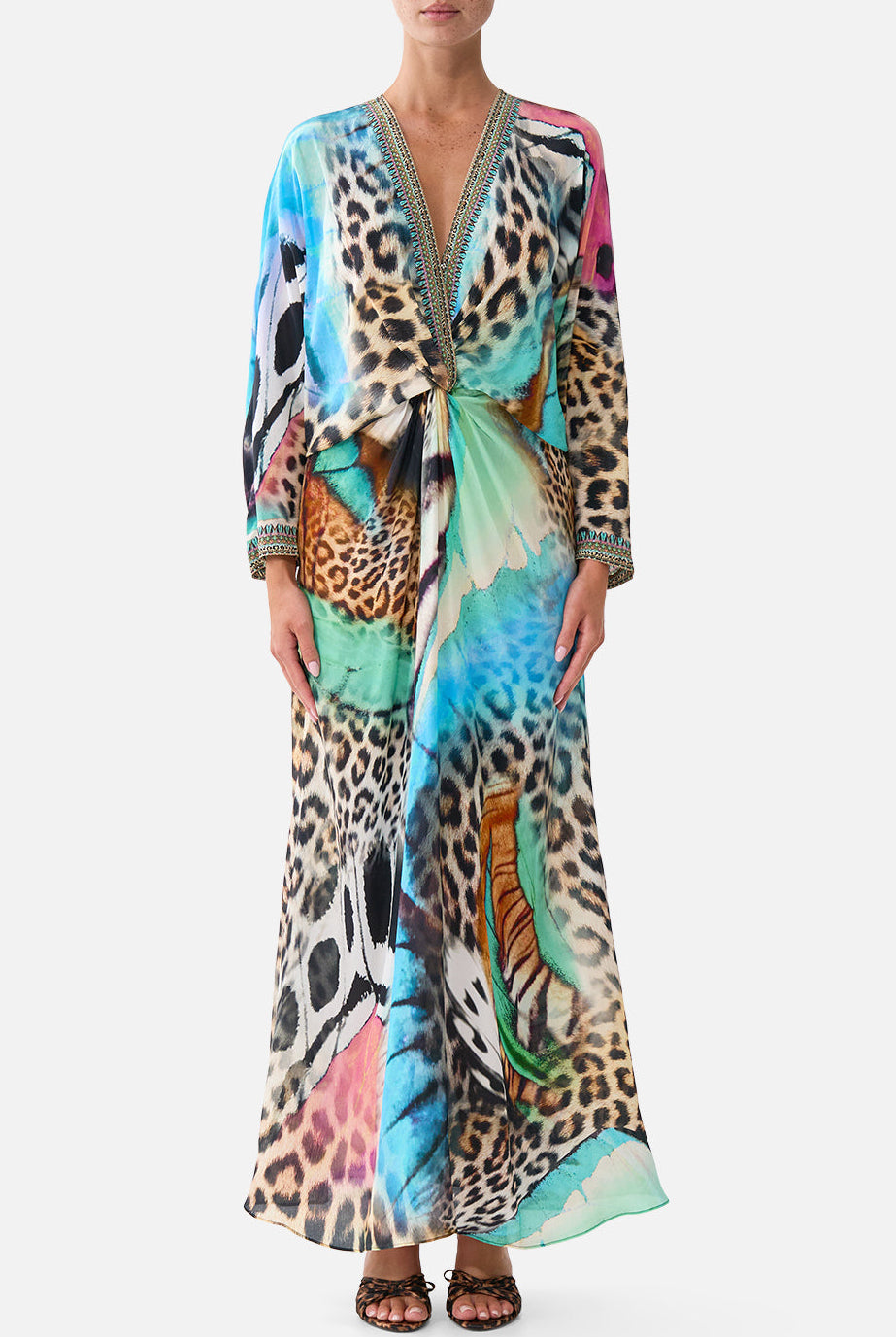 CAMILLA Twist Front Batwing Dress - Butterfly Bohemia - view 1