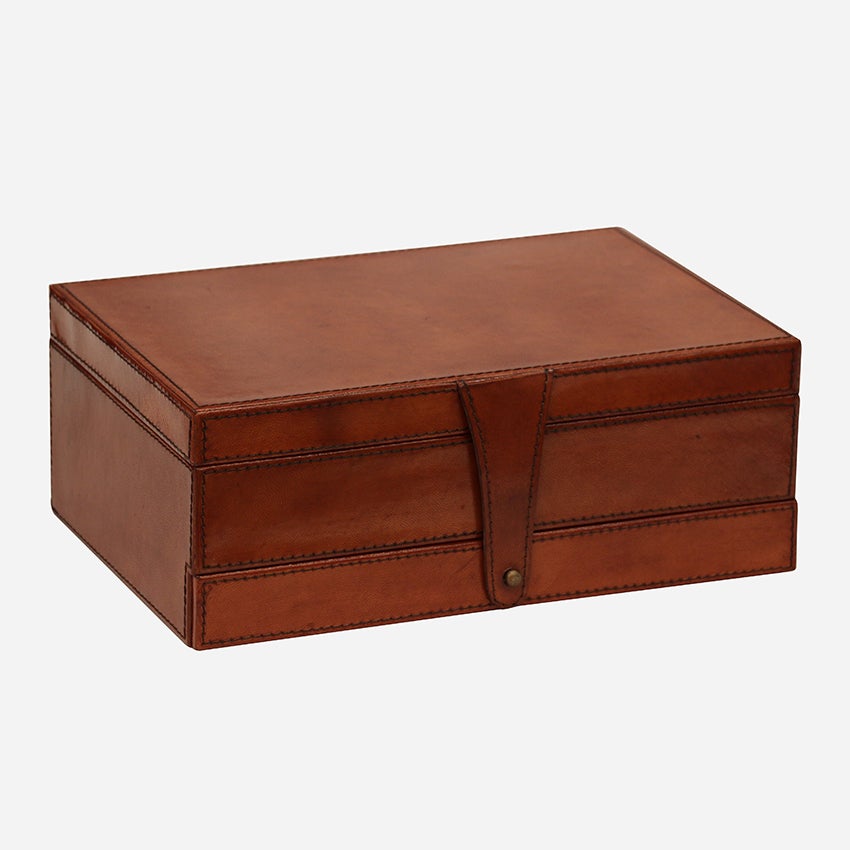 Large Leather Jewellery Box, alternate view