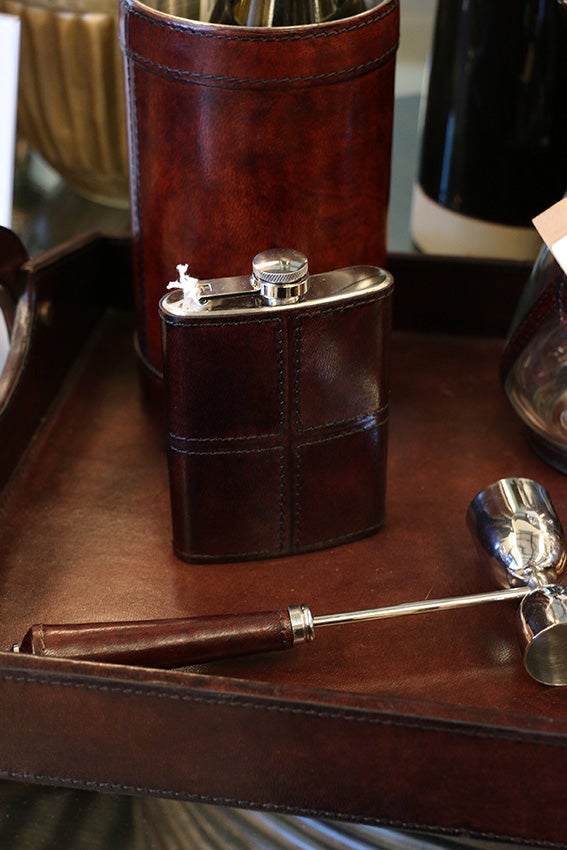 Leather Hip Flask, alternate view