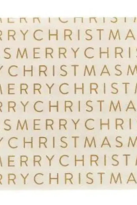 Merry Paper Napkins in white and gold by Coast to Coast, style XX4234