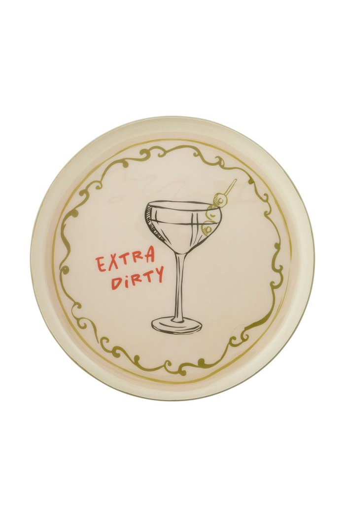 Dirty Martini Metal Tray - Ivory