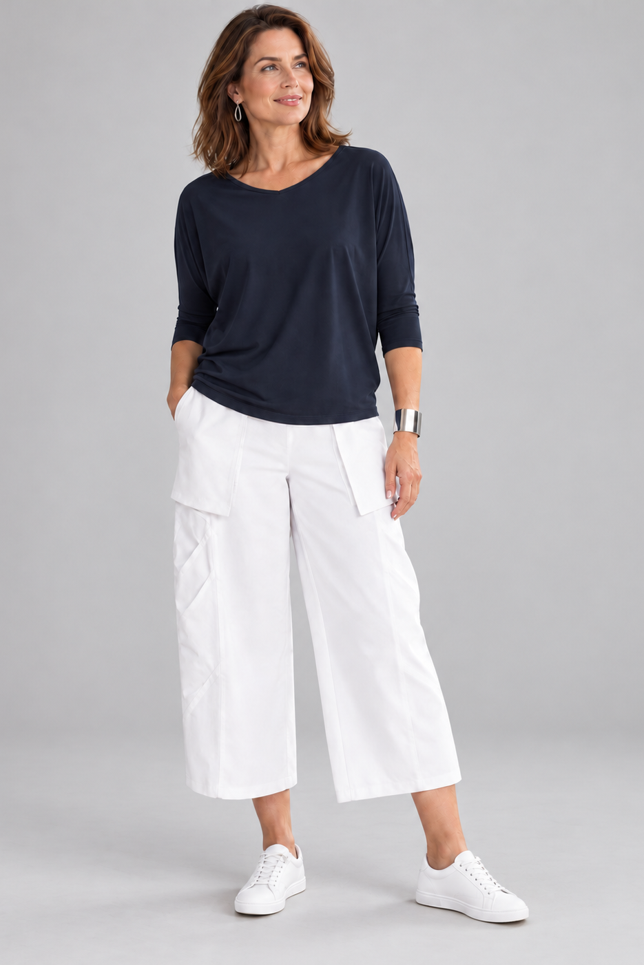 PAULA RYAN Batwing EcoVero - Navy - Paula Ryan