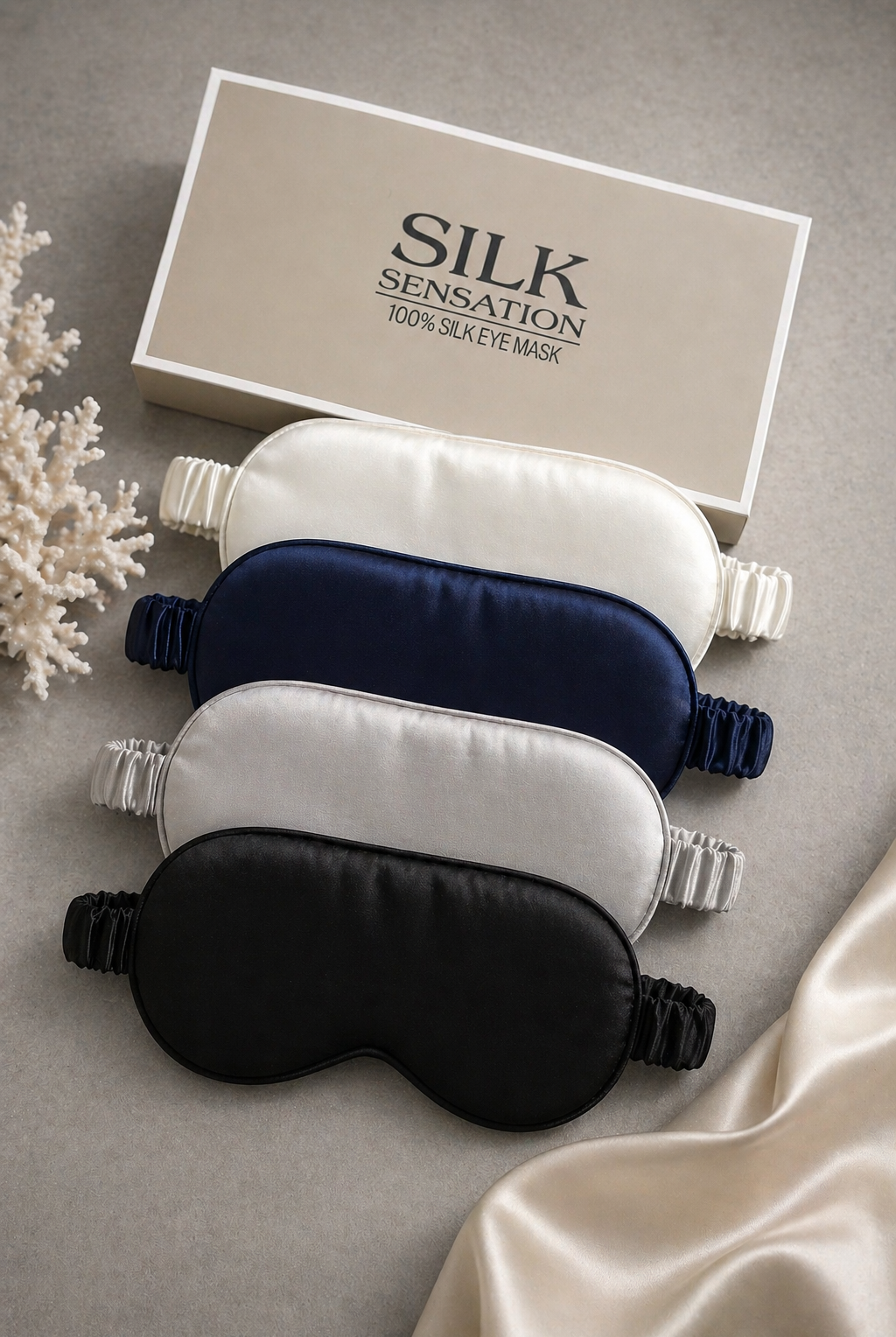 SILK SENSATION - Eye Mask - Silver - Paula Ryan