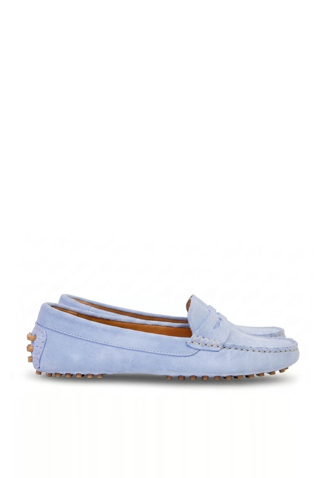Kathryn Wilson Avery Loafer in Powder Blue Suede, view 5