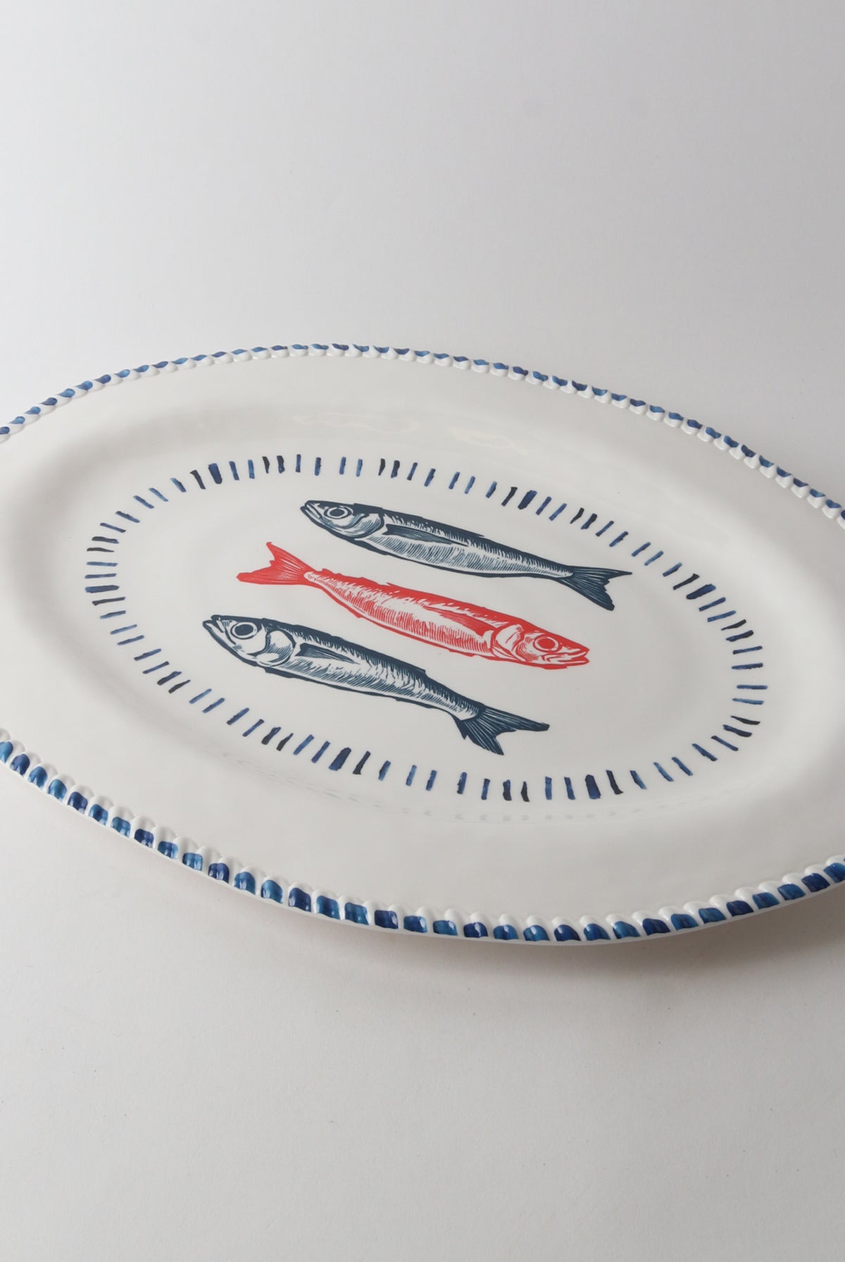 Le Forge Nautical Sardine oval melamine platter 48 cm