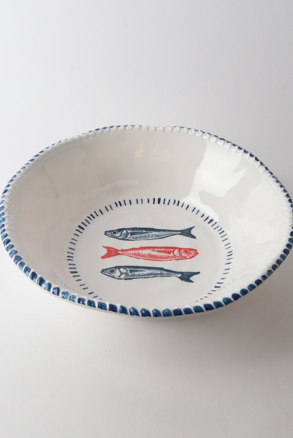 Le Forge Nautical Sardine Melamine Bowl 31cm
