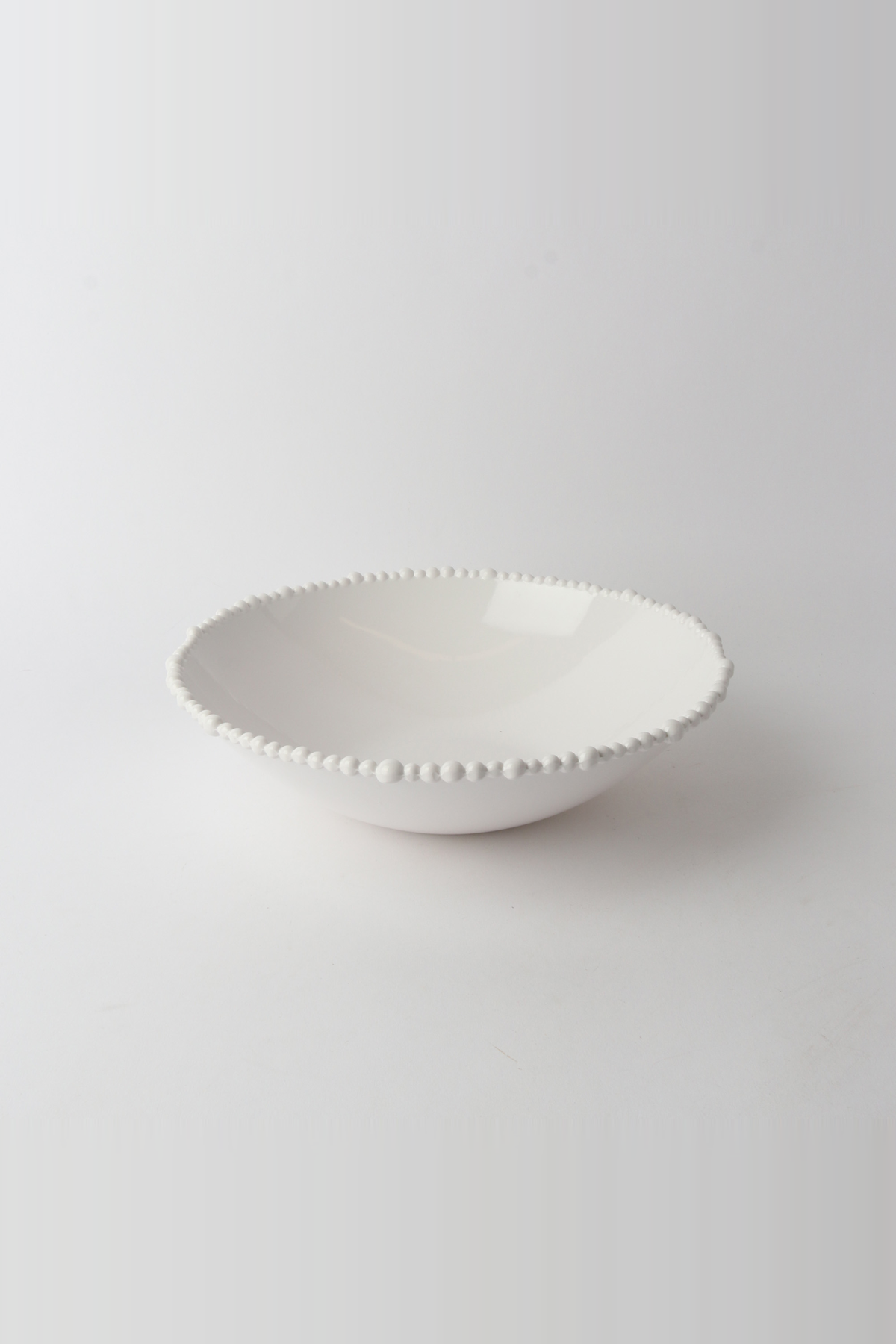 Melamine pearl tapered bowl in White