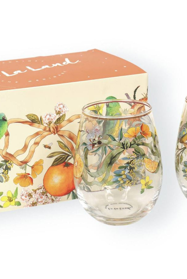 Golden Hour Glass Tumblers - Set of 2 by La La Land