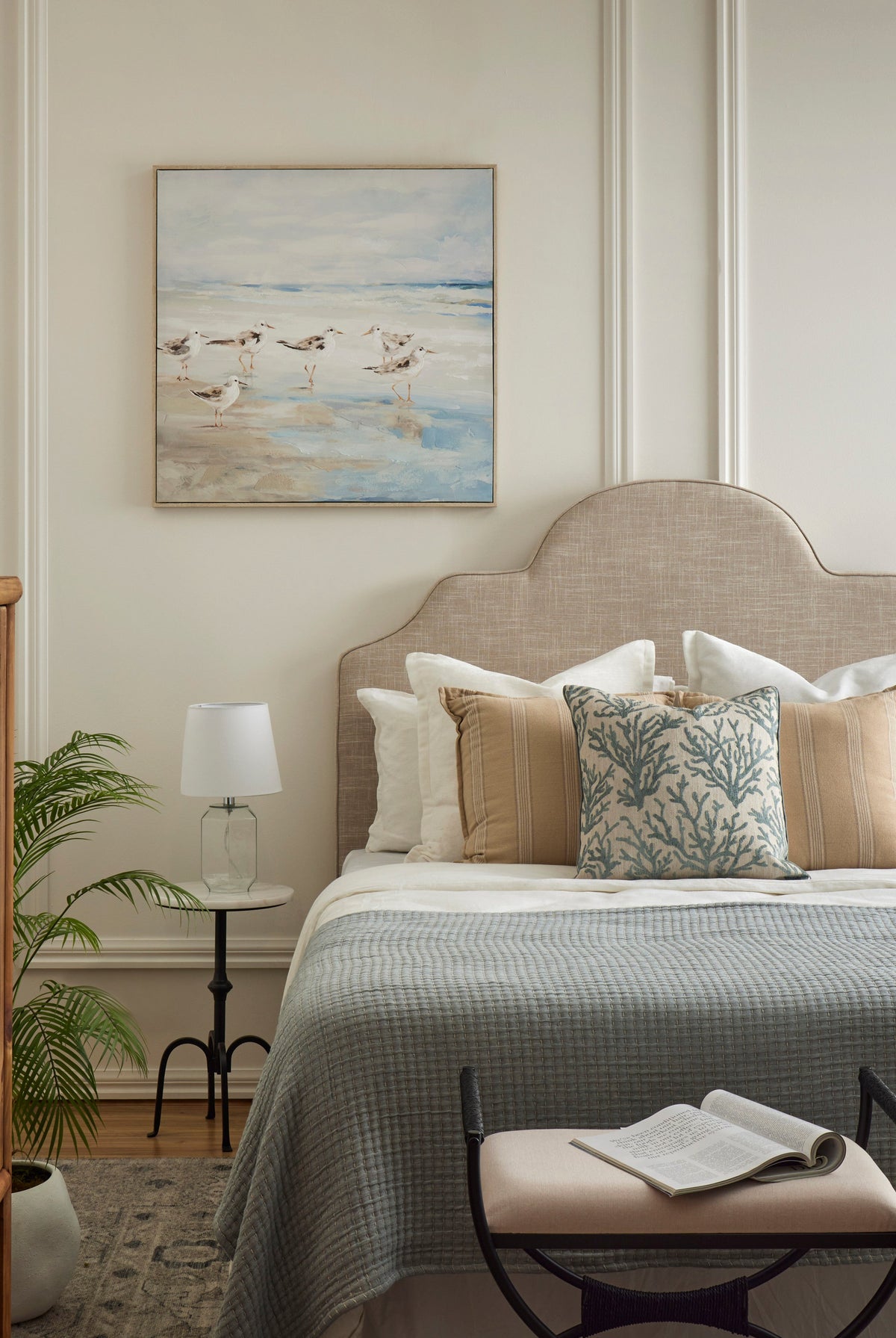 Cove Linen Cushion - White - 12