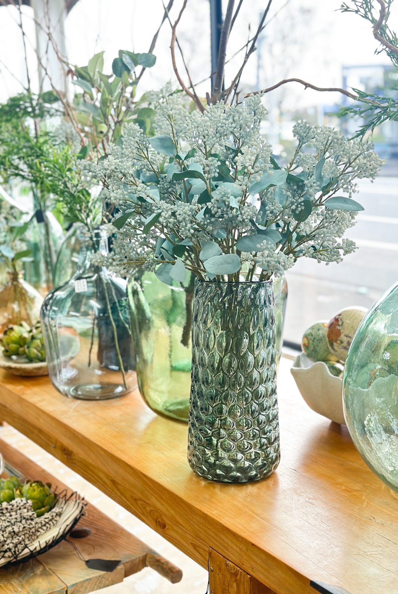 Vaughan Smokey Grey Dimple Vase - Large - Magpie Style