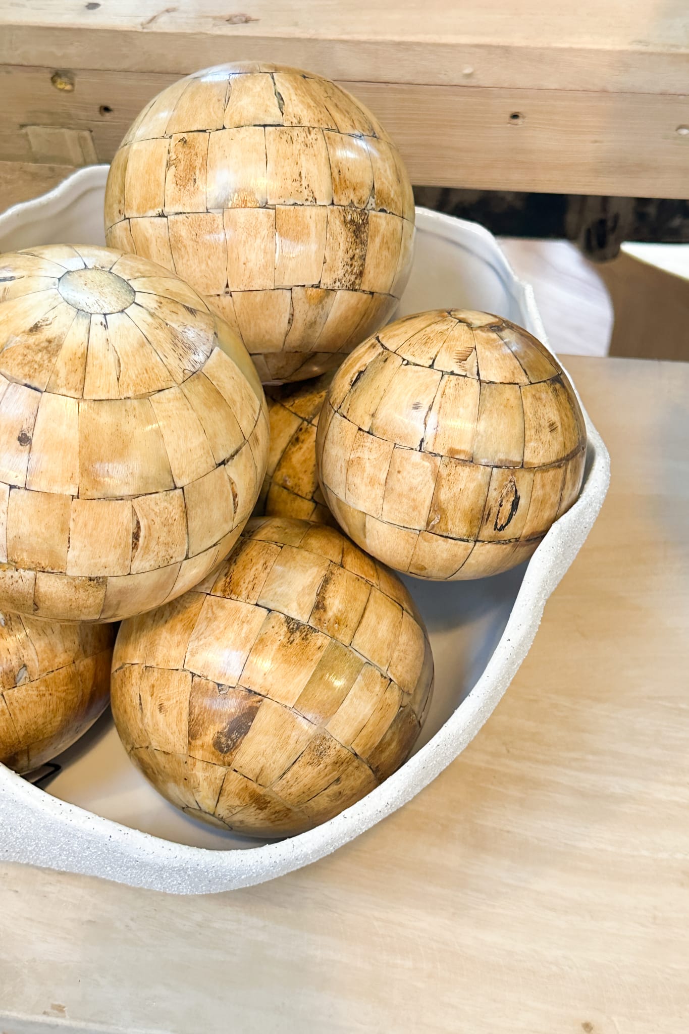 Bone Ball - 10cm - Antique Finish - Magpie Style