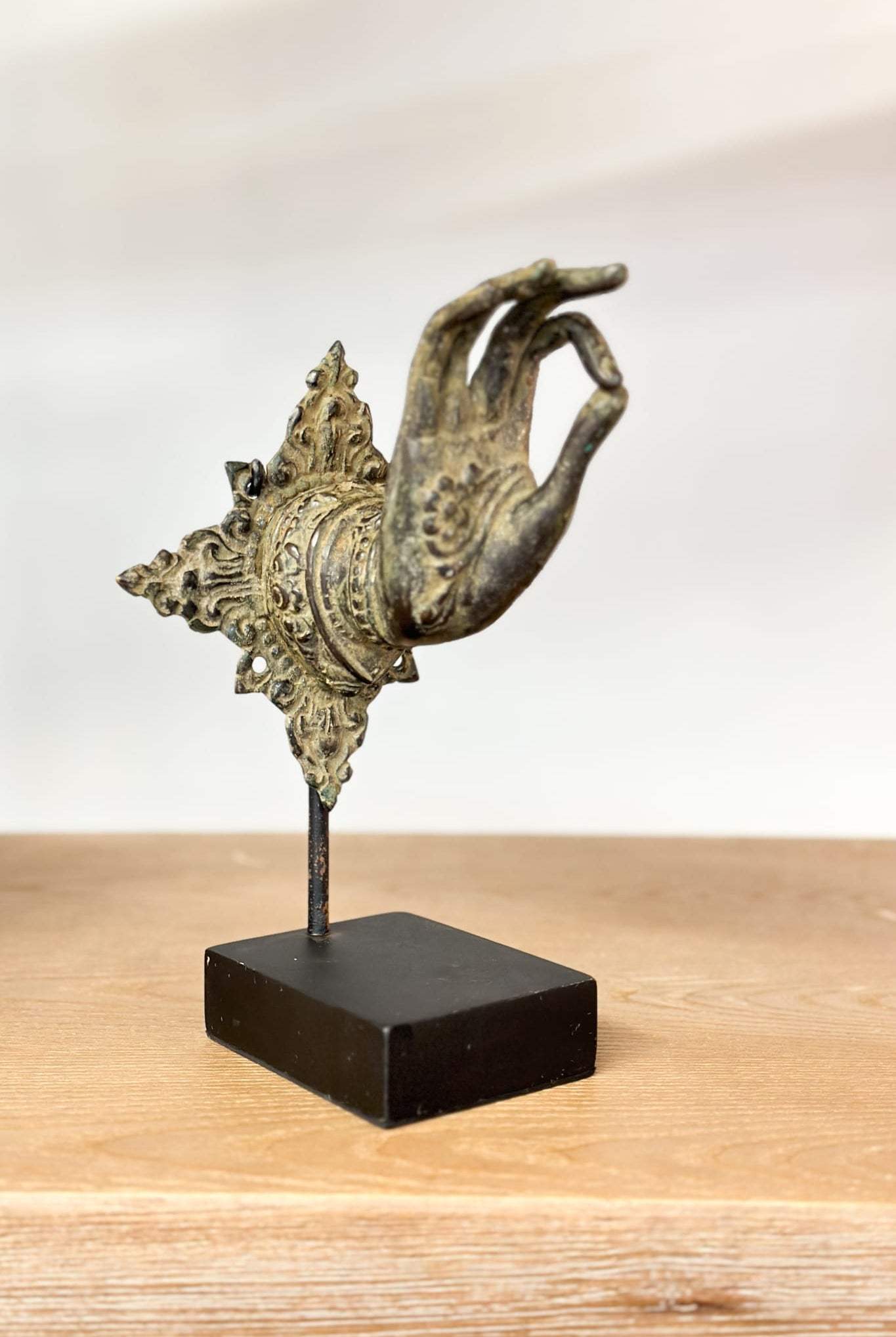 Bronze Henna Flower Hand on Stand - Magpie Style