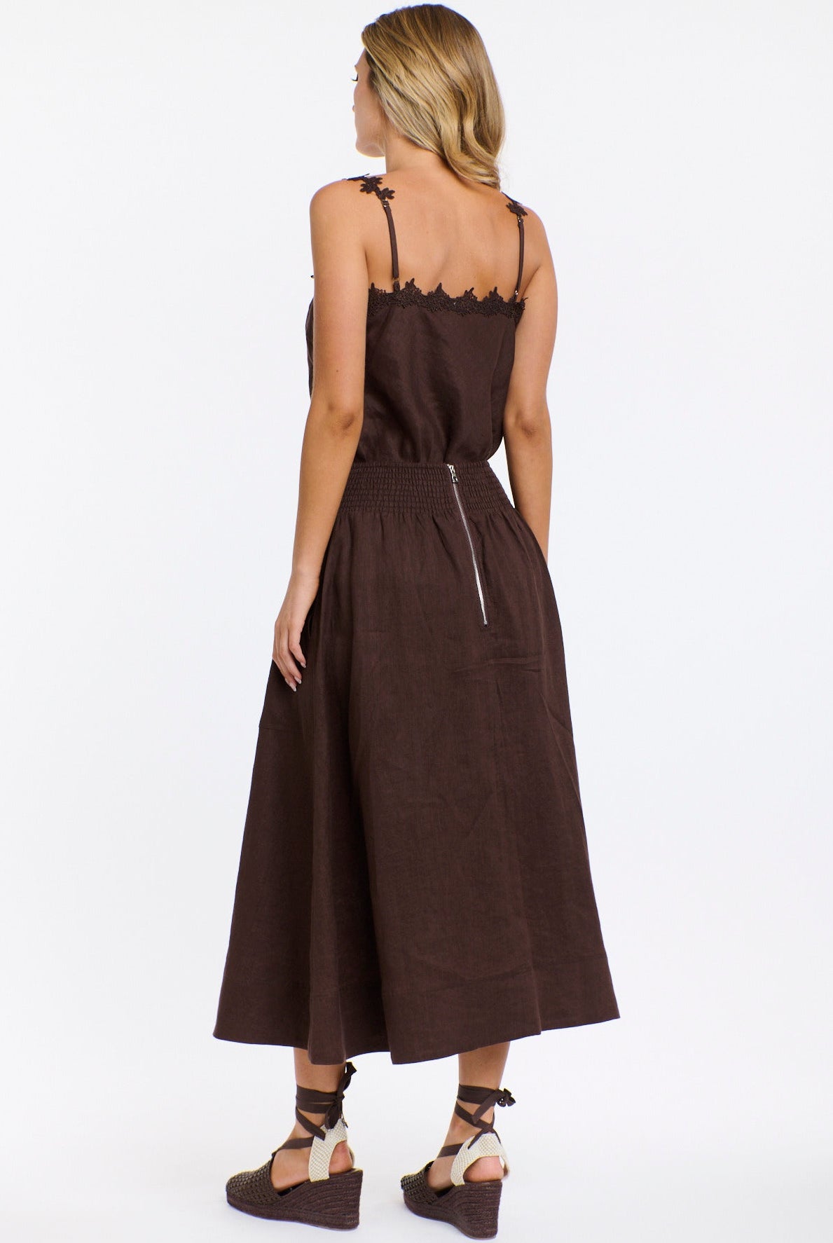 365 DAYS Marion Linen Skirt - Chocolate, supplier photo 7
