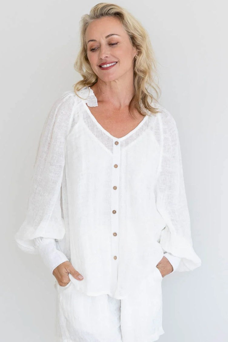 EADIE Mika Blouse - Off White - Magpie Style