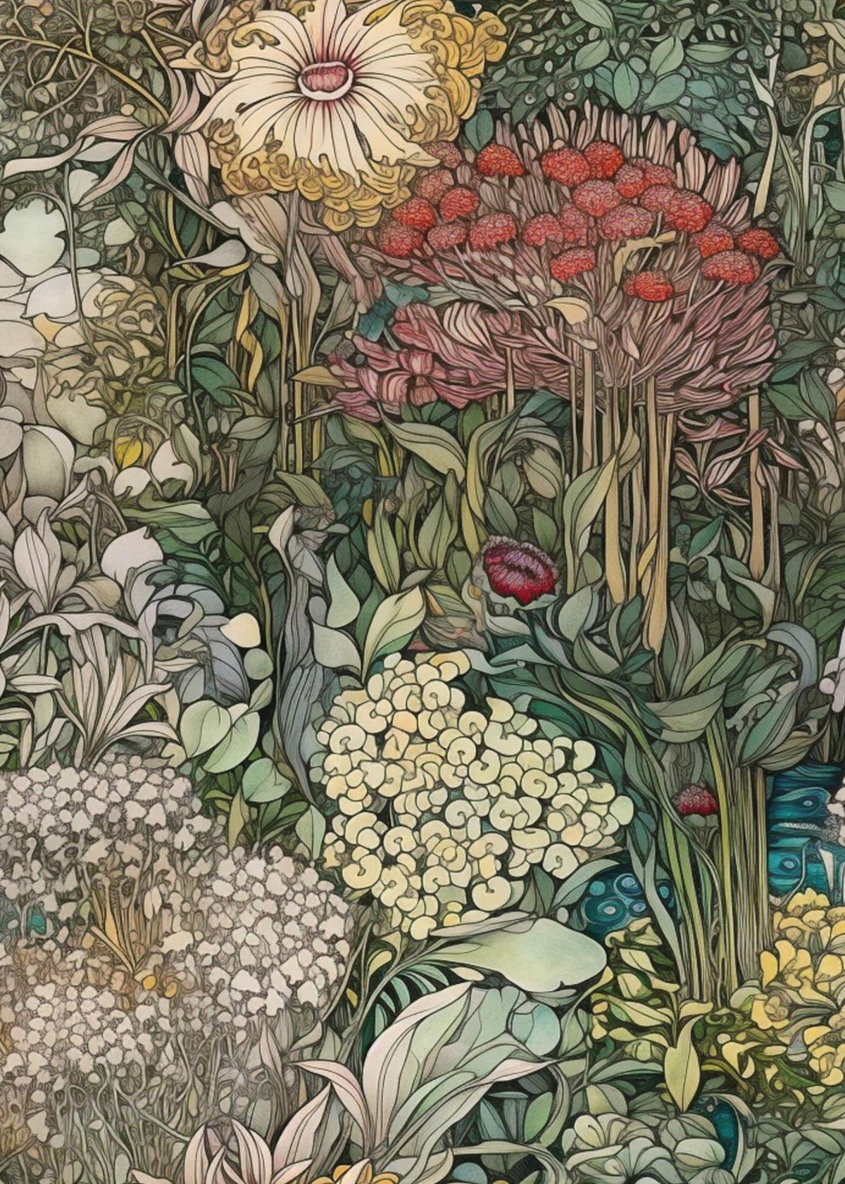 Card - Lush Garden - original artwork