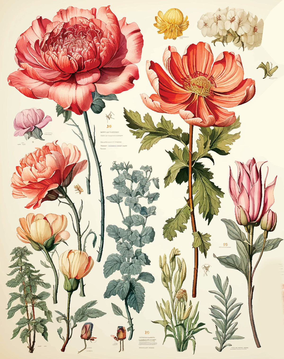 Card - Garden Florals - original artwork