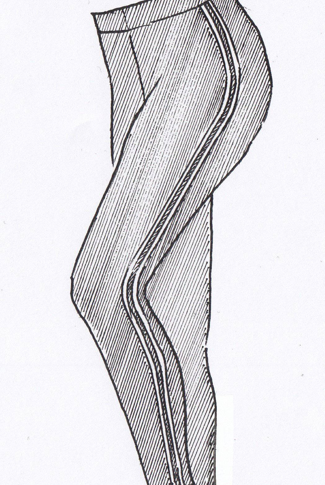 PAULA RYAN Footless Side Stripe Tight - Paula Ryan