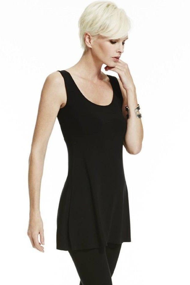 PAULA RYAN ESSENTIALS Slim Fit Side Split Long Singlet - MicroModal - Paula Ryan